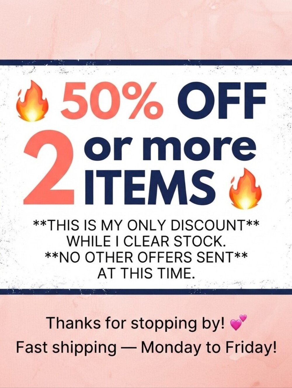 🔥 CLEARANCE SALE! 50% OFF 2+ ITEMS 🔥
